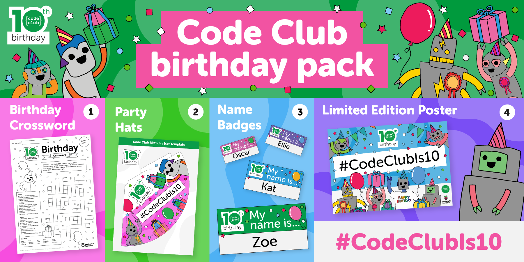 Code Club birthday pack 