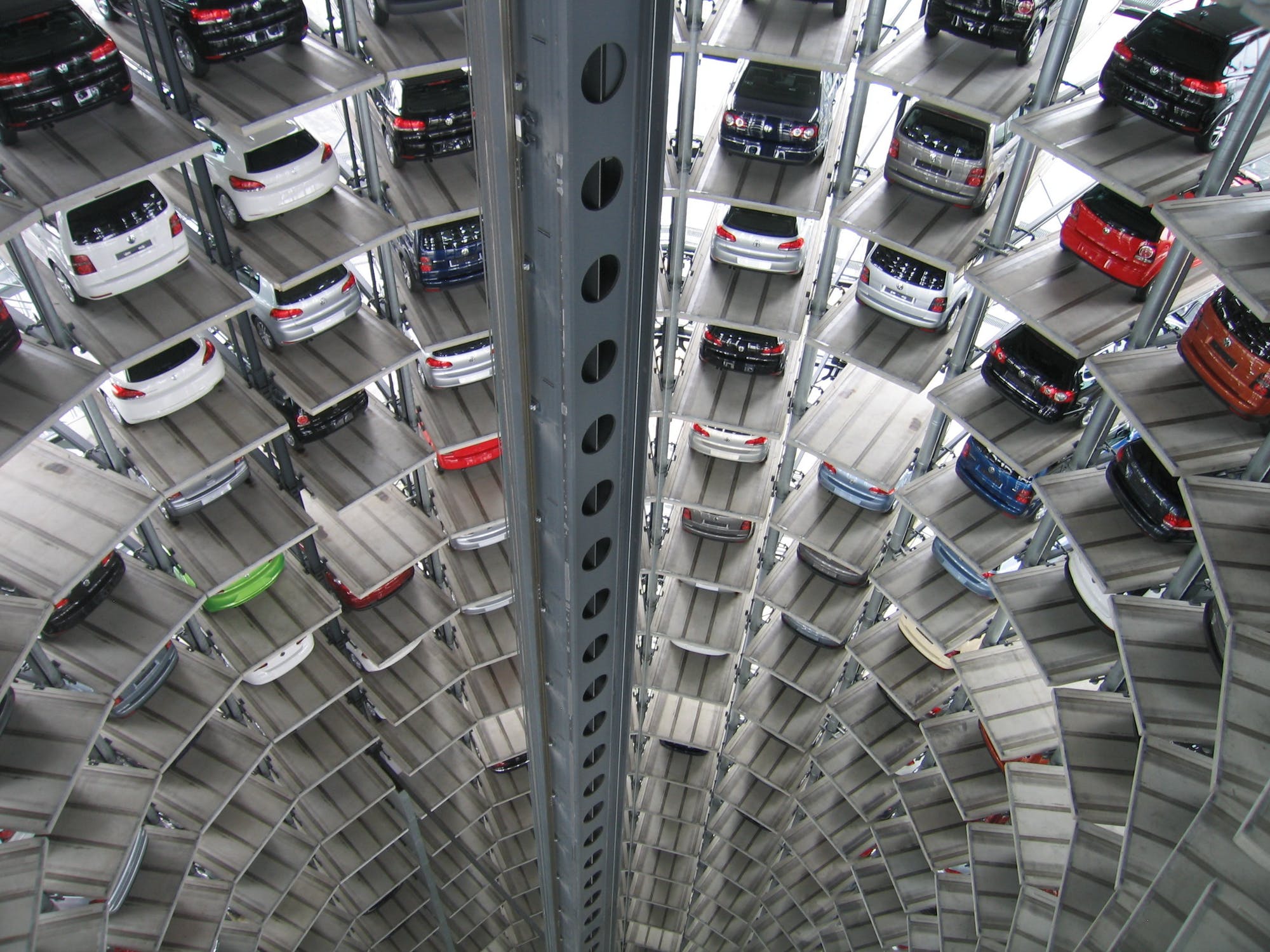a variety of vehicles stacked near eachother