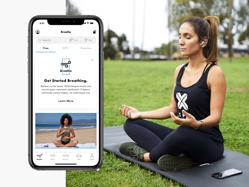XPT app get started breathing