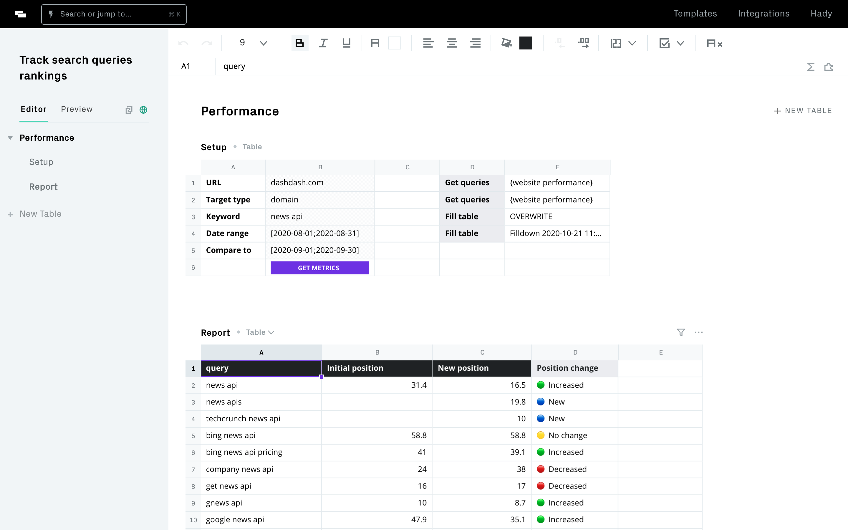 editor or live screenshot