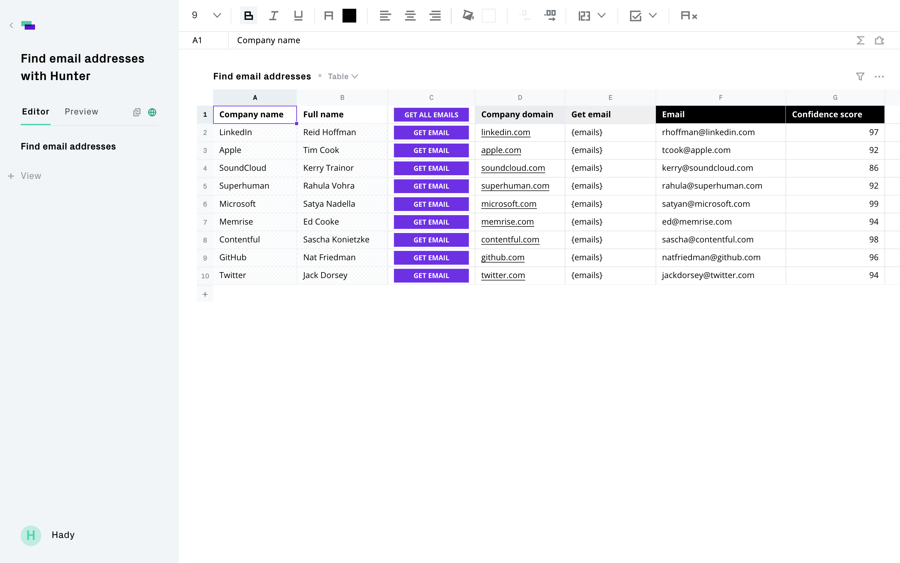 editor or live screenshot