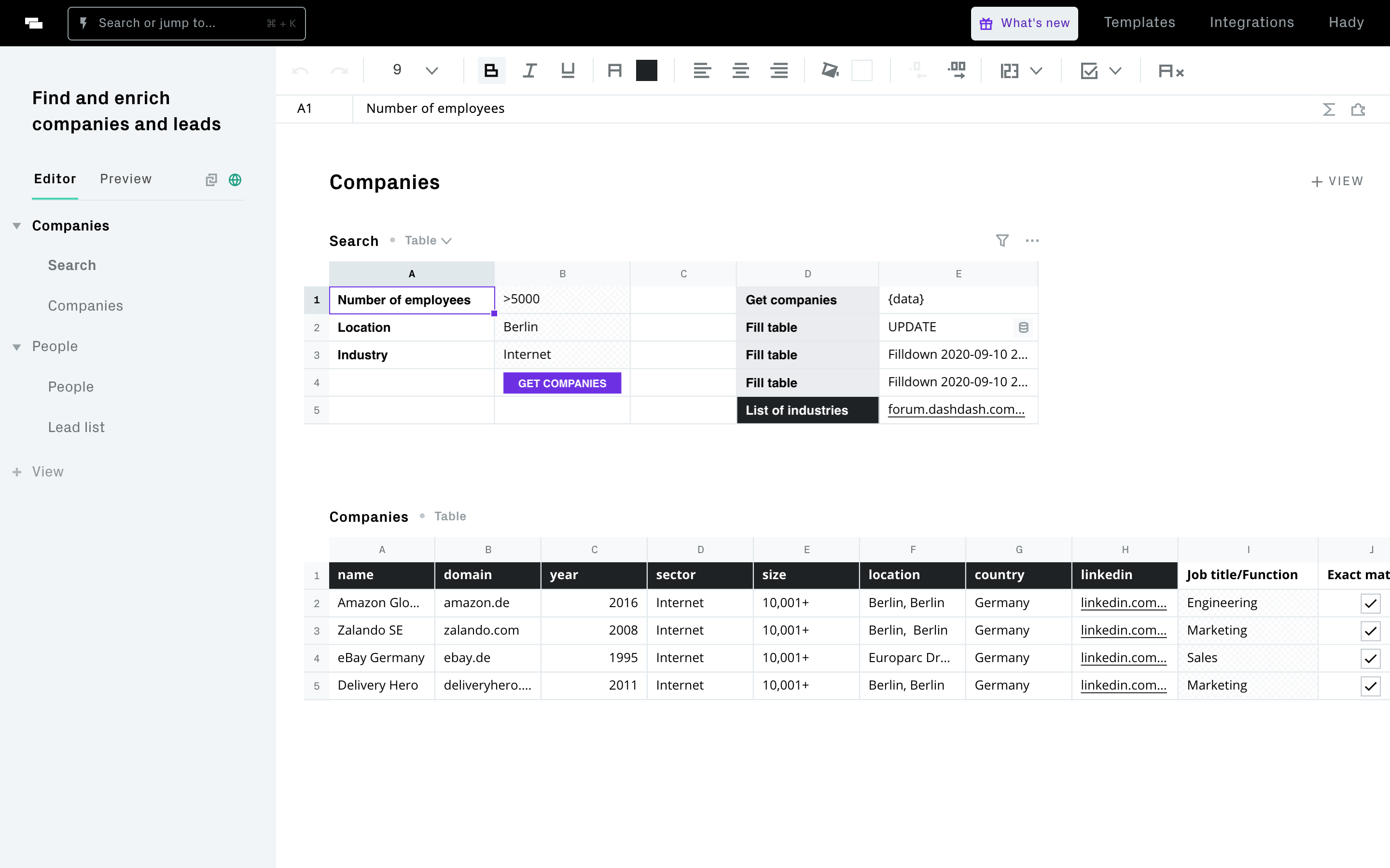 editor or live screenshot