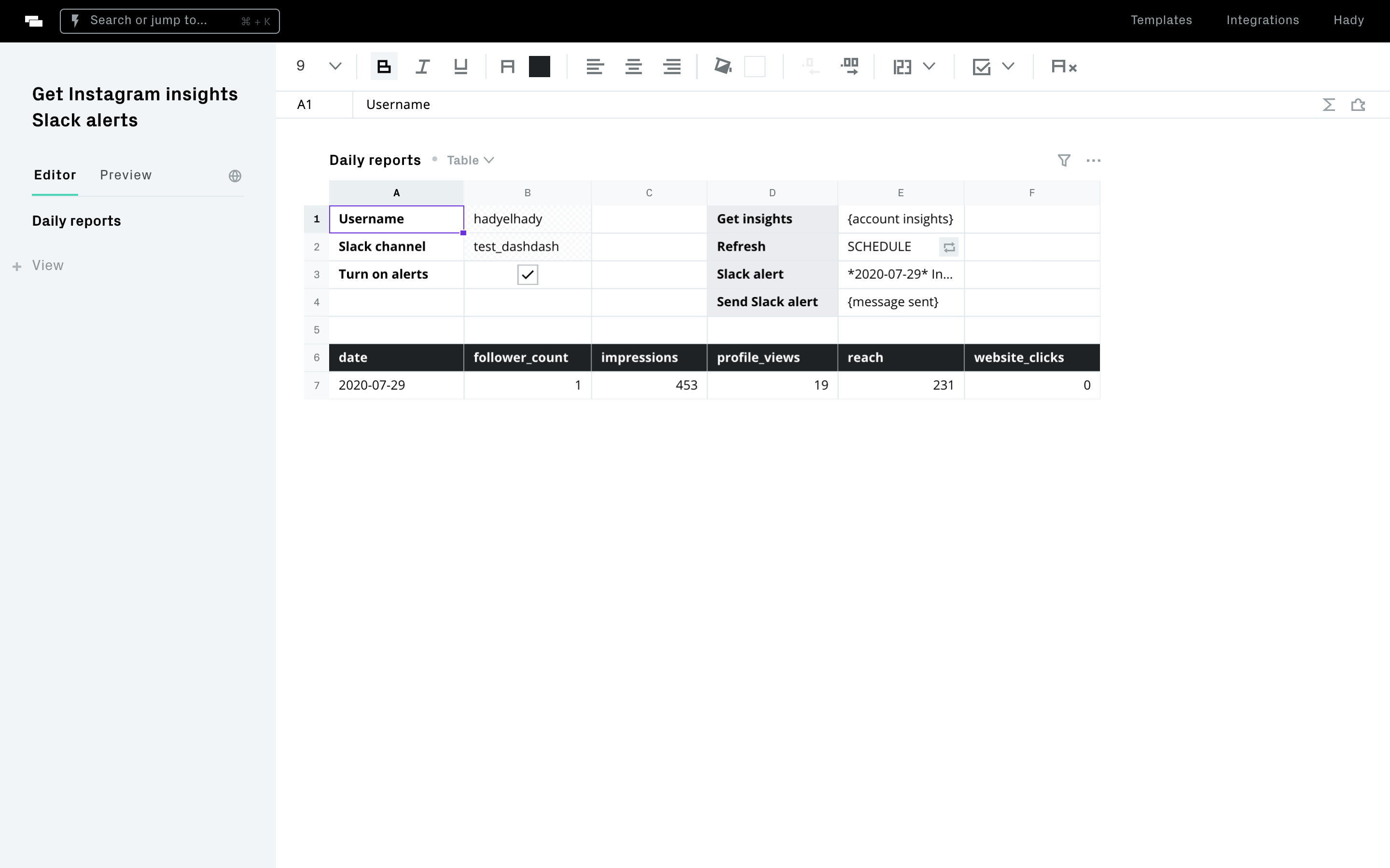 editor or live screenshot