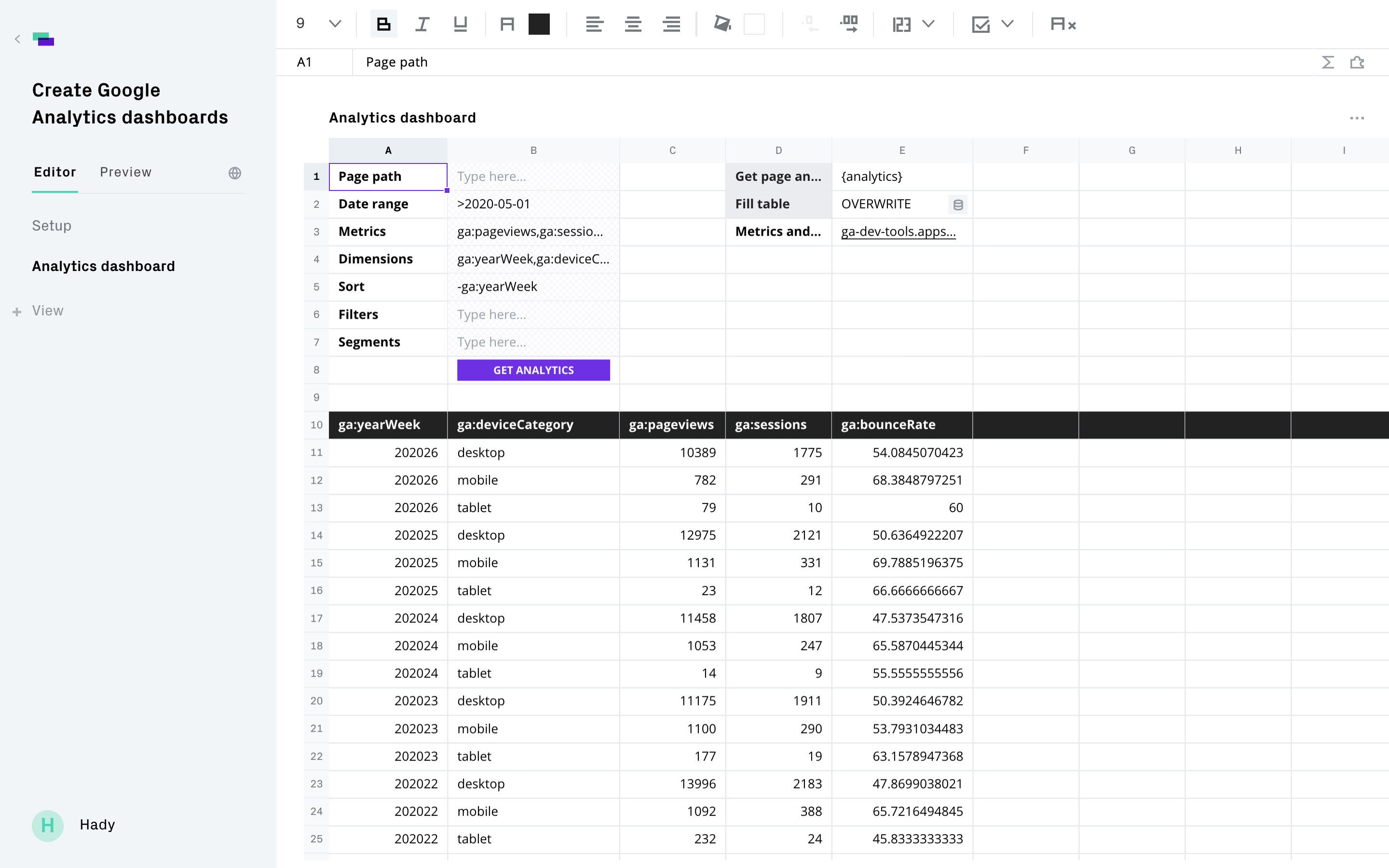 editor or live screenshot
