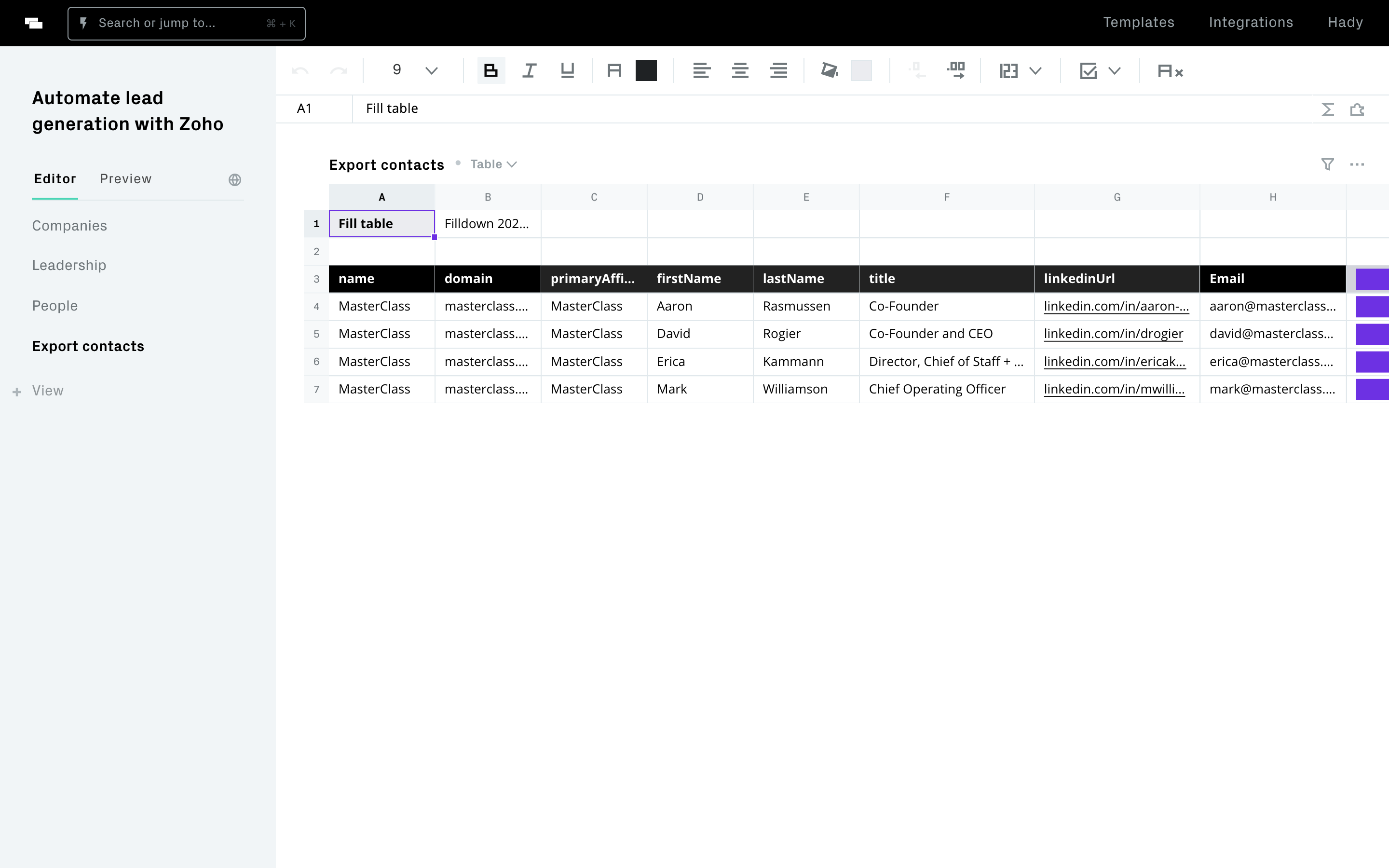 editor or live screenshot