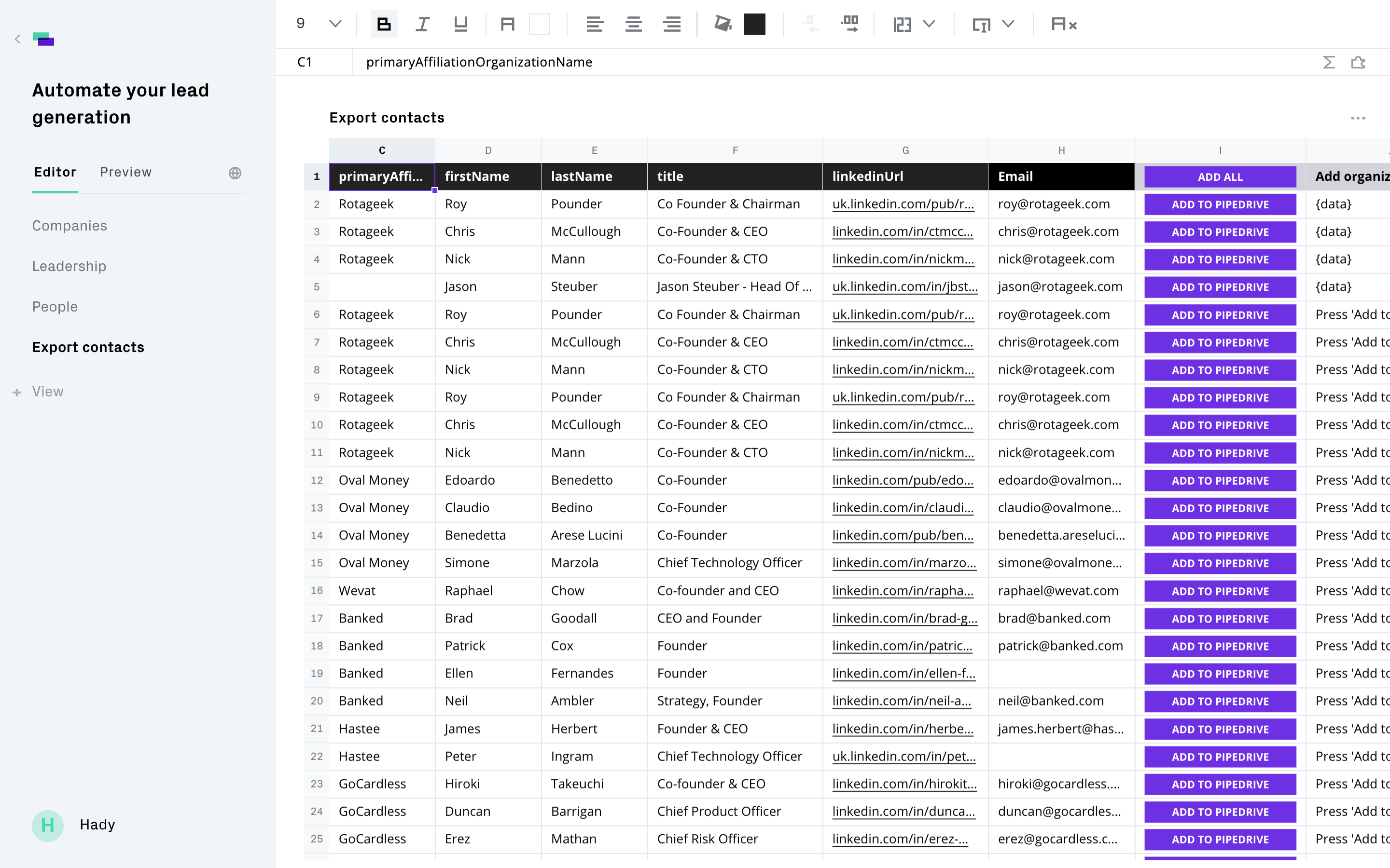 editor or live screenshot
