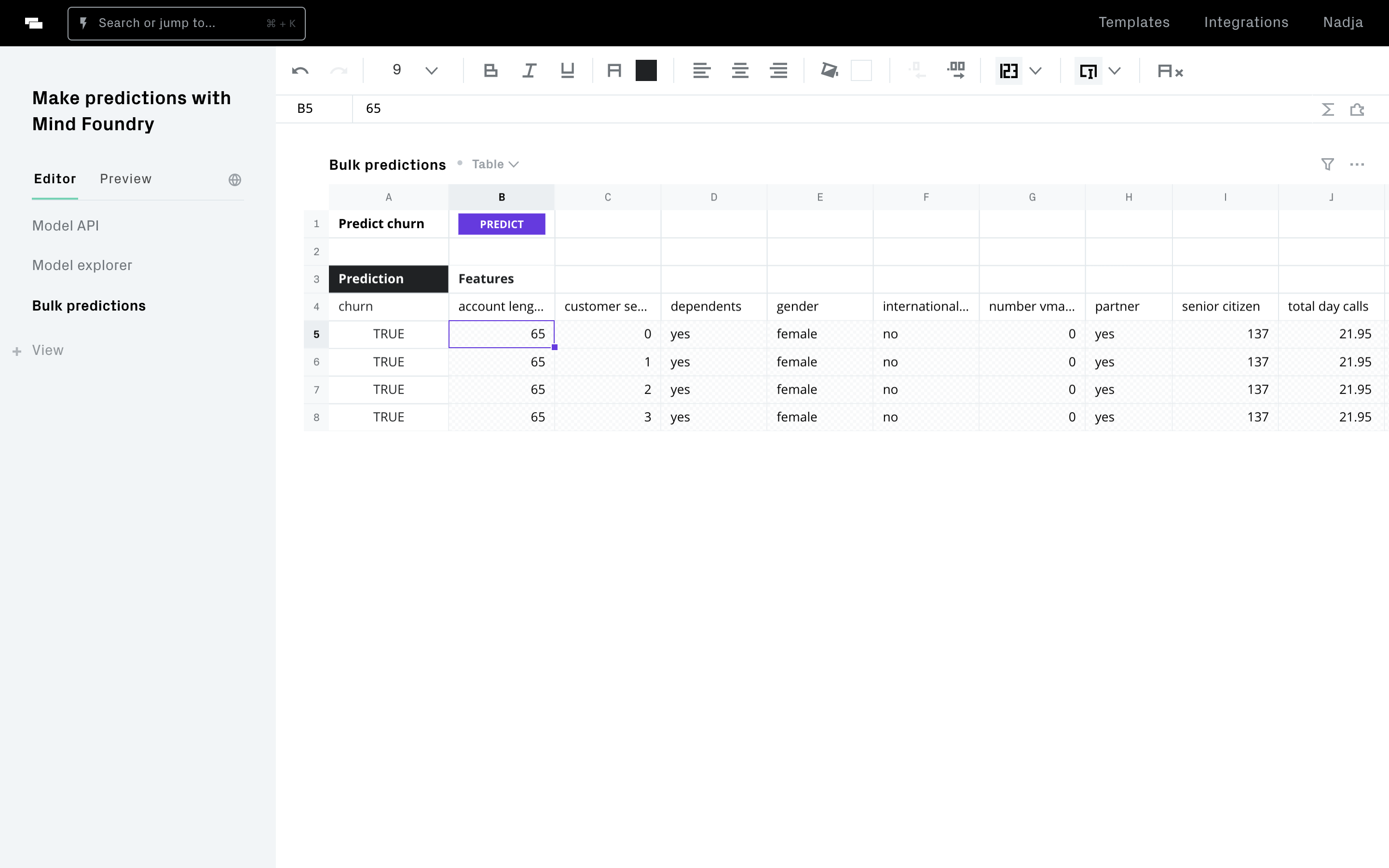 editor or live screenshot