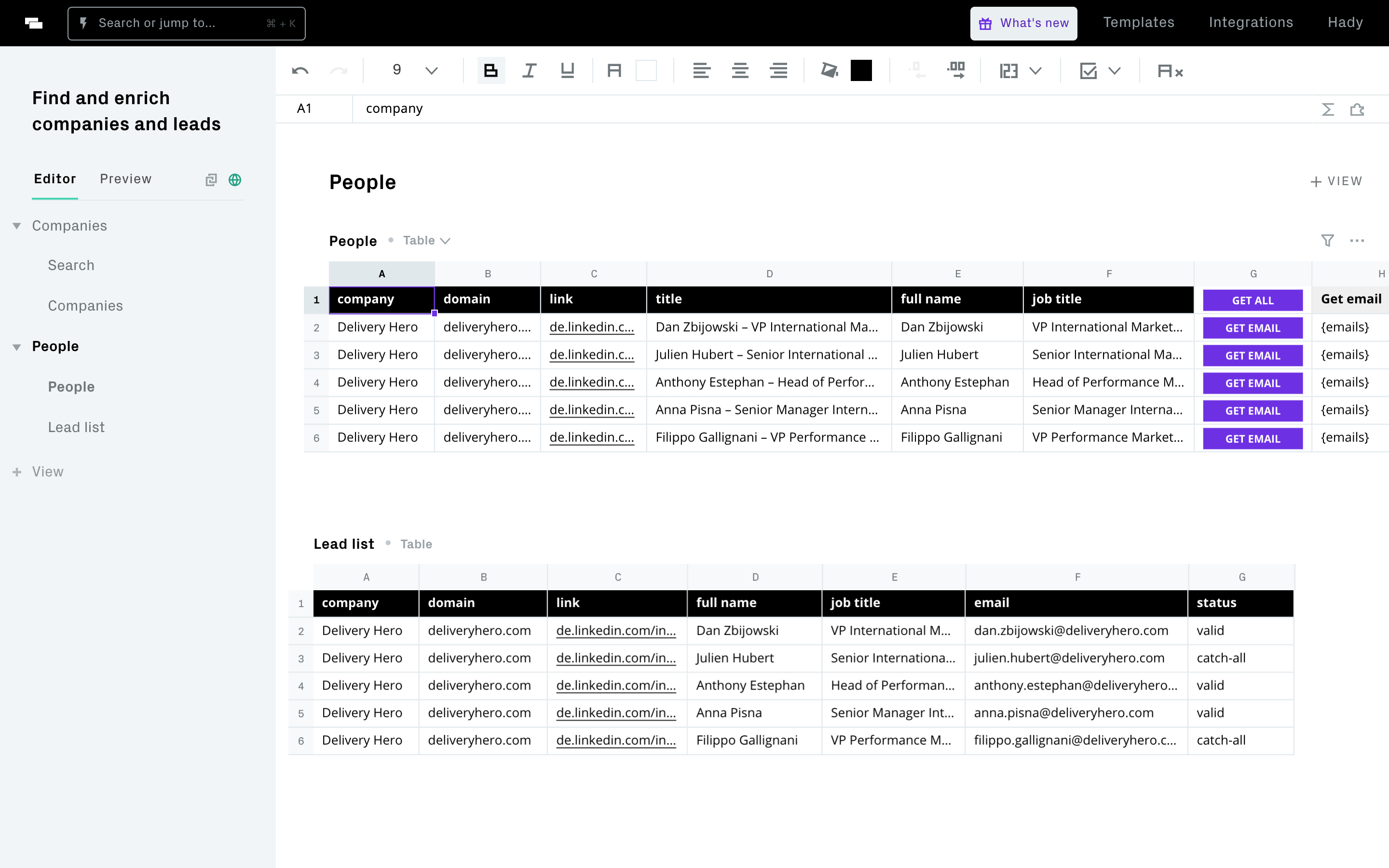 editor or live screenshot
