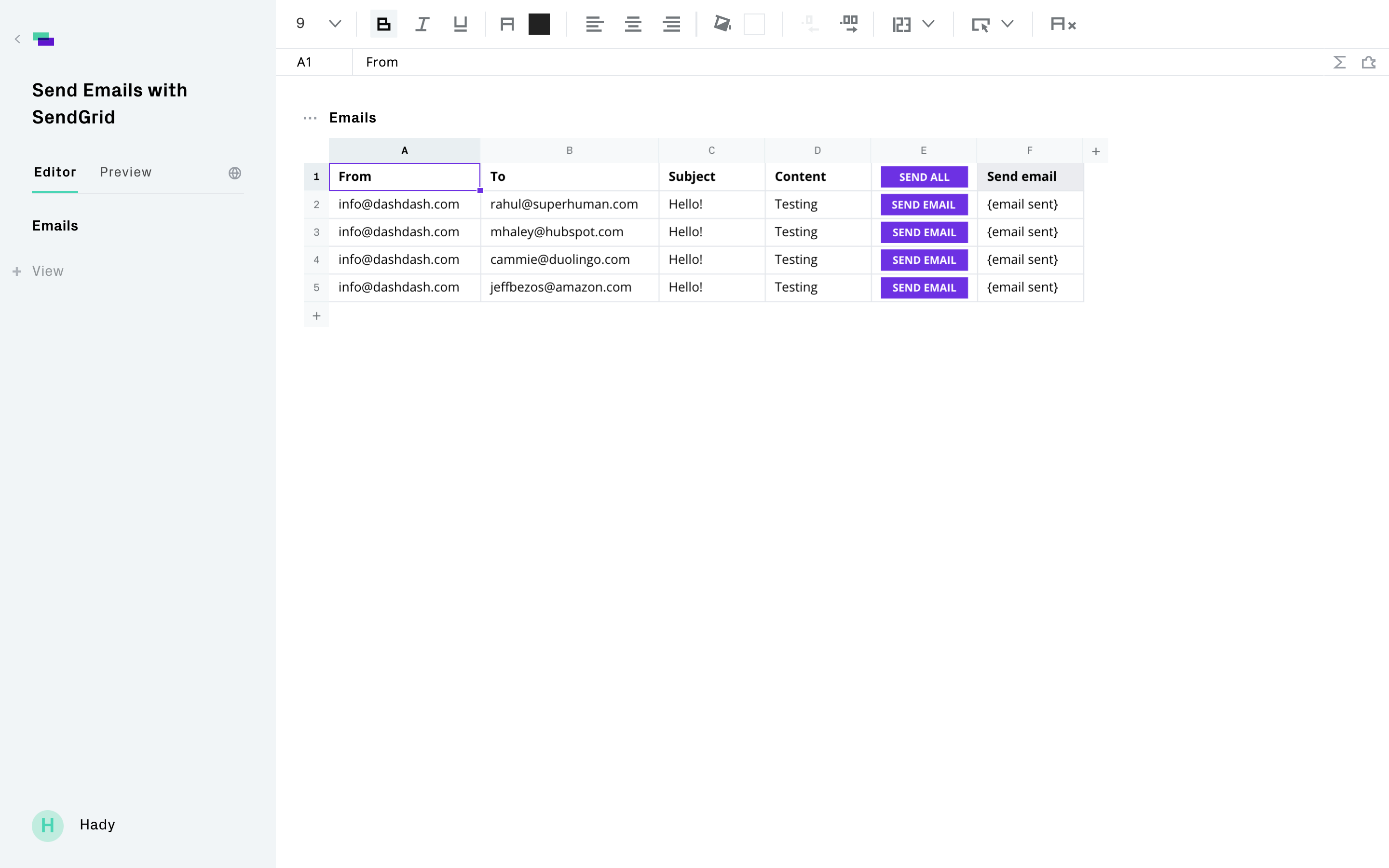 Send Emails with SendGrid