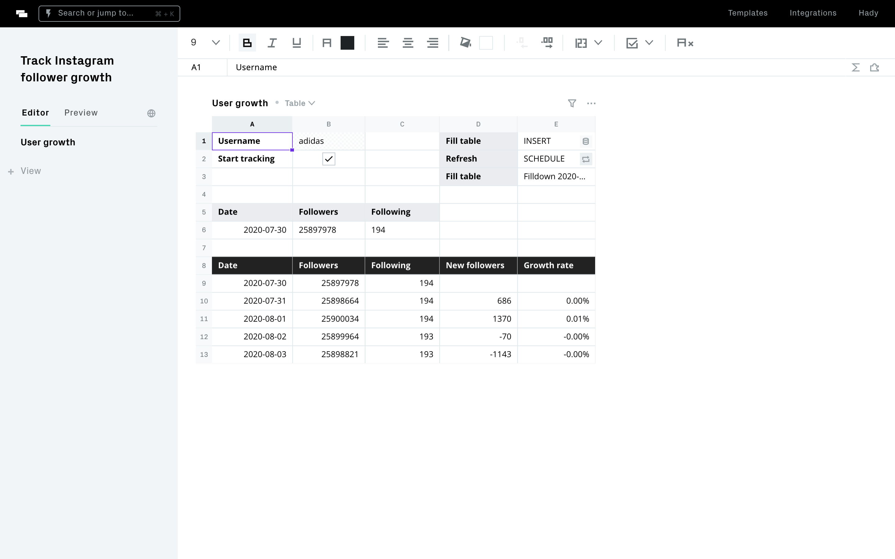 editor or live screenshot