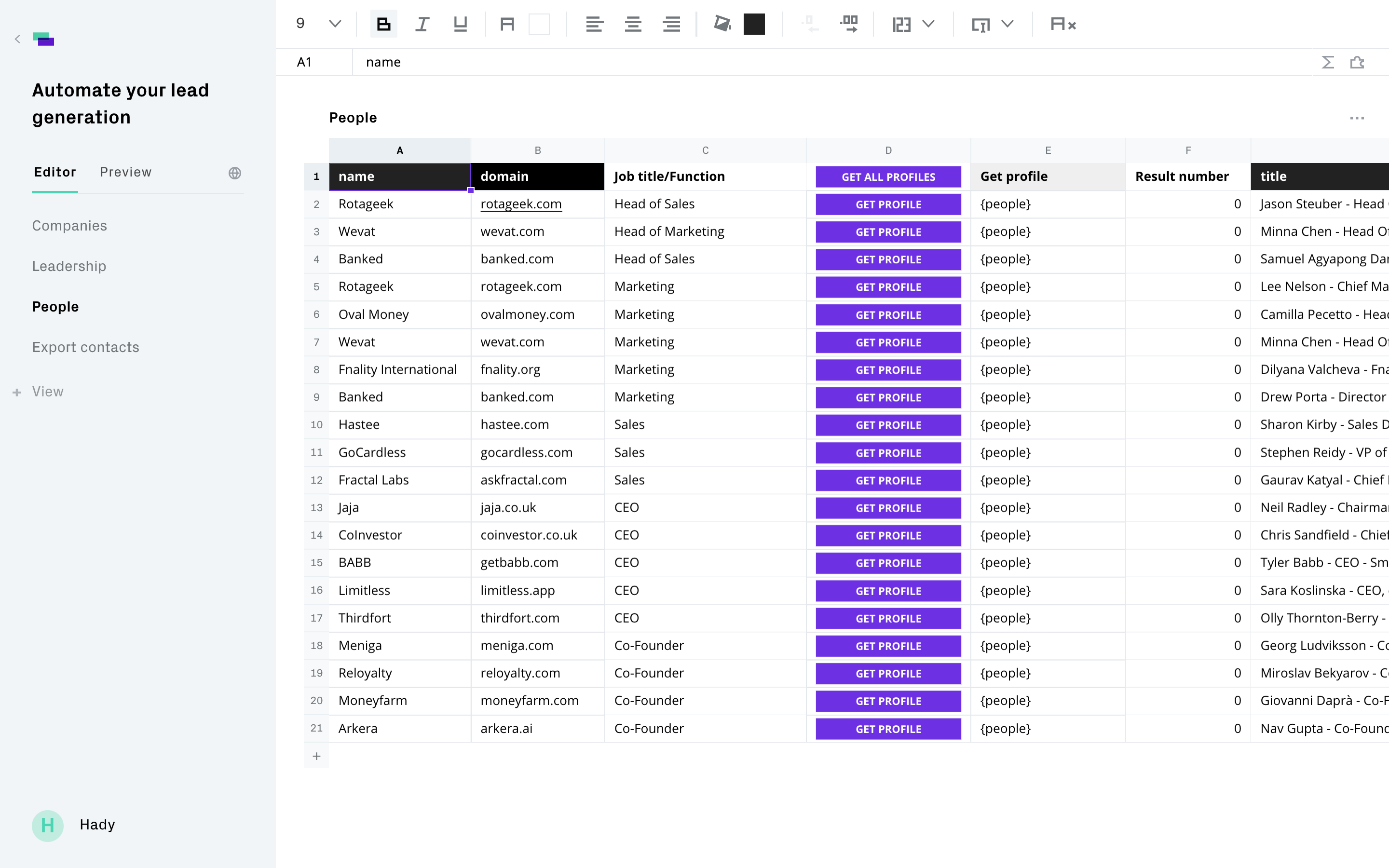 editor or live screenshot