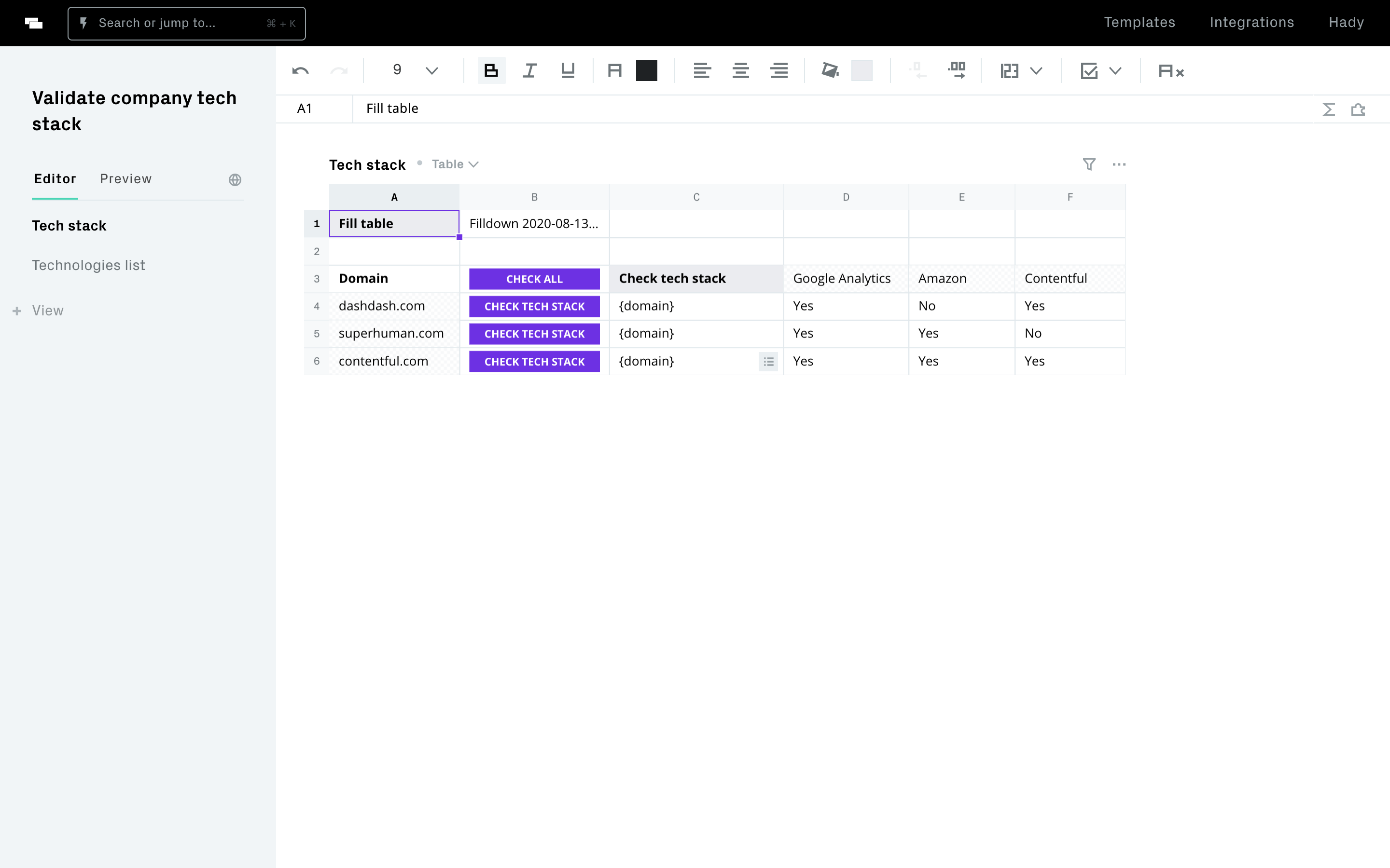 editor or live screenshot