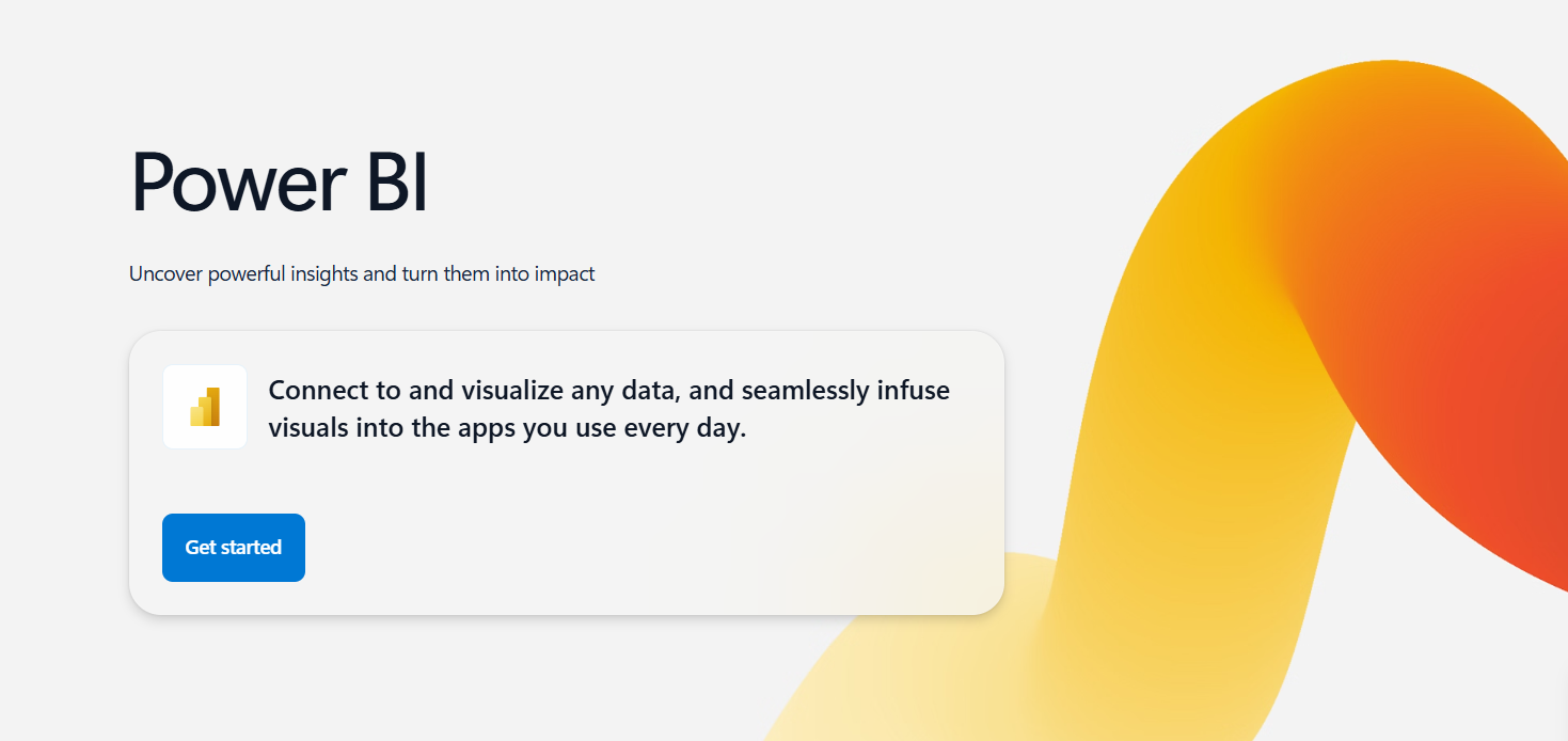 9. Microsoft powerBI homepage