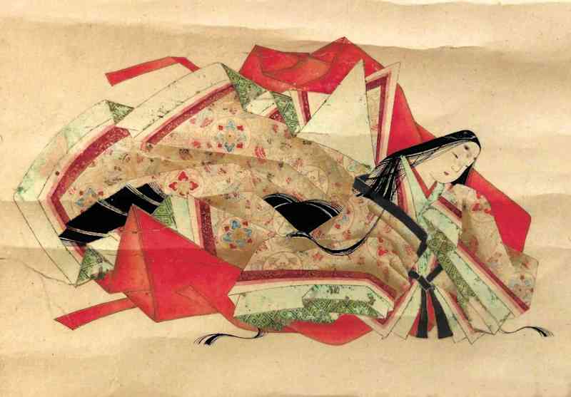 式子内親王像(部分) 桃山時代 京都文化博物館蔵