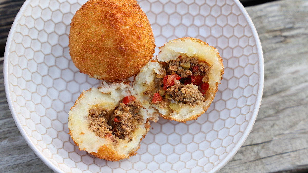 Venison Papas Rellenas