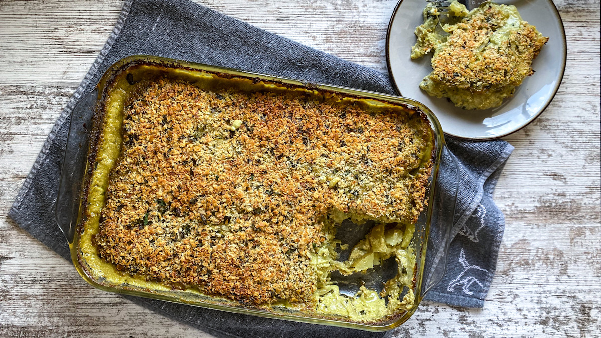 Ramp Au Gratin Potatoes