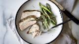 Pan-Roasted Turkey with Asparagus