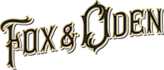 Fox & Oden curved ornate gold and black wordmark