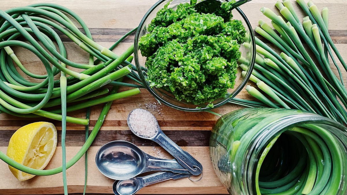 Fermented Garlic Scapes