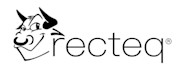 recteq logo: stylized smiling bull head at left and the text 'recteq' with ®