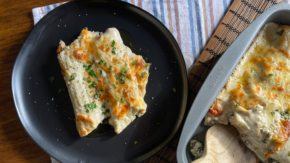 Venison-Stuffed Manicotti