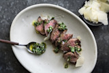 Venison Tenderloin with Italian Salsa Verde