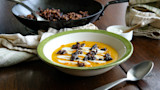 Smoked Squash Soup with Venison Sausage