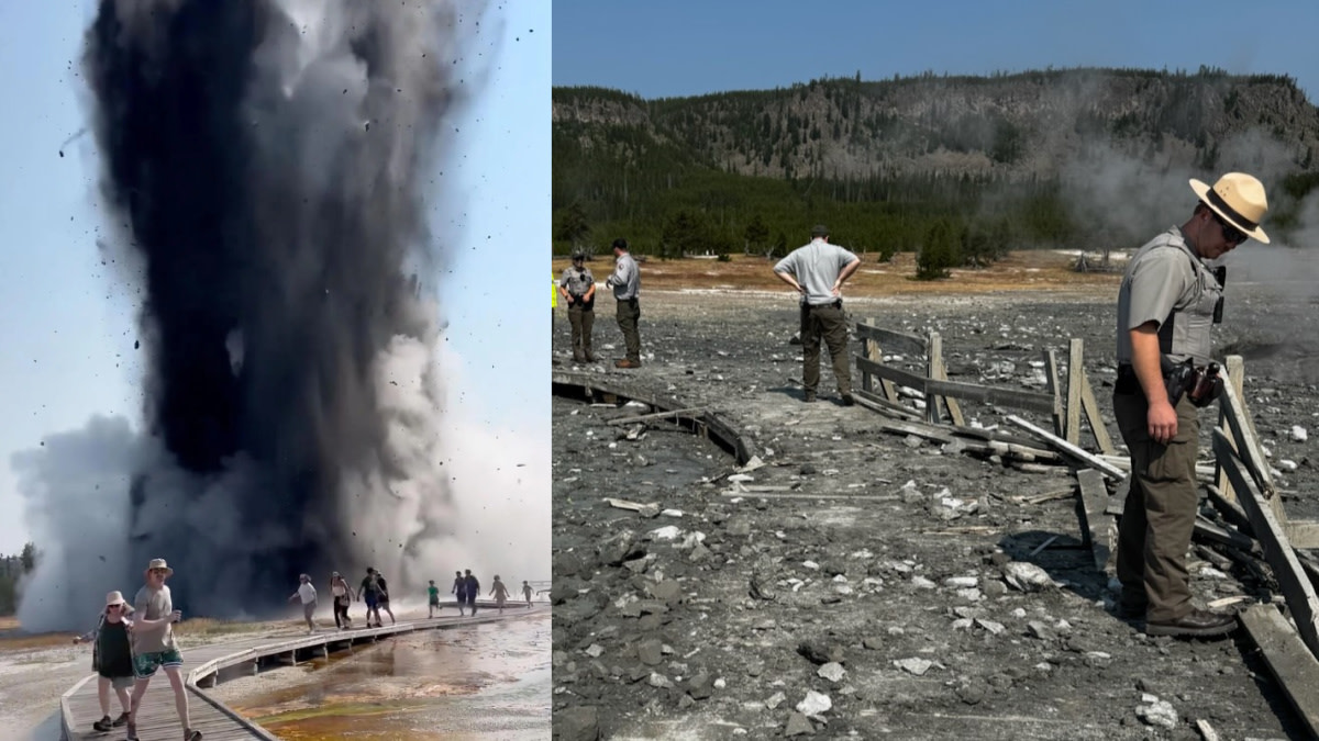 Hydrothermal Explosion at Yellowstone National Park Sends Tourists Running