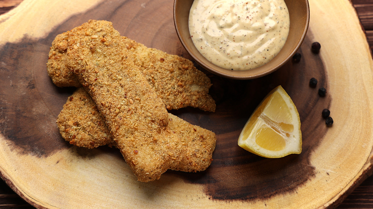 Pumpkin Seed-Crusted Fish with Juniper Tartar Sauce