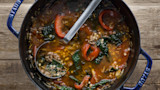 Ground Venison and Red Pepper Soup