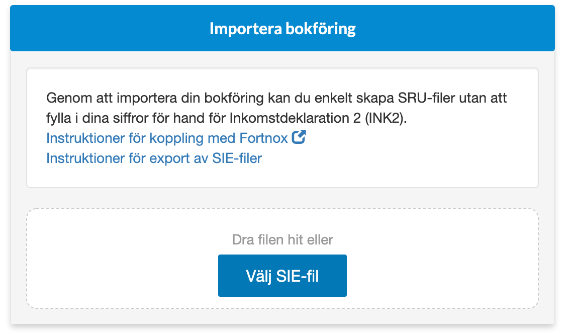 Importera bokföring