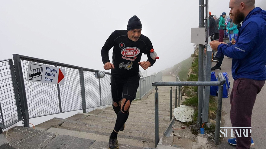 Zivadin “Z” Zivkovic at the Niesen Staircase Run in the Swiss Alps