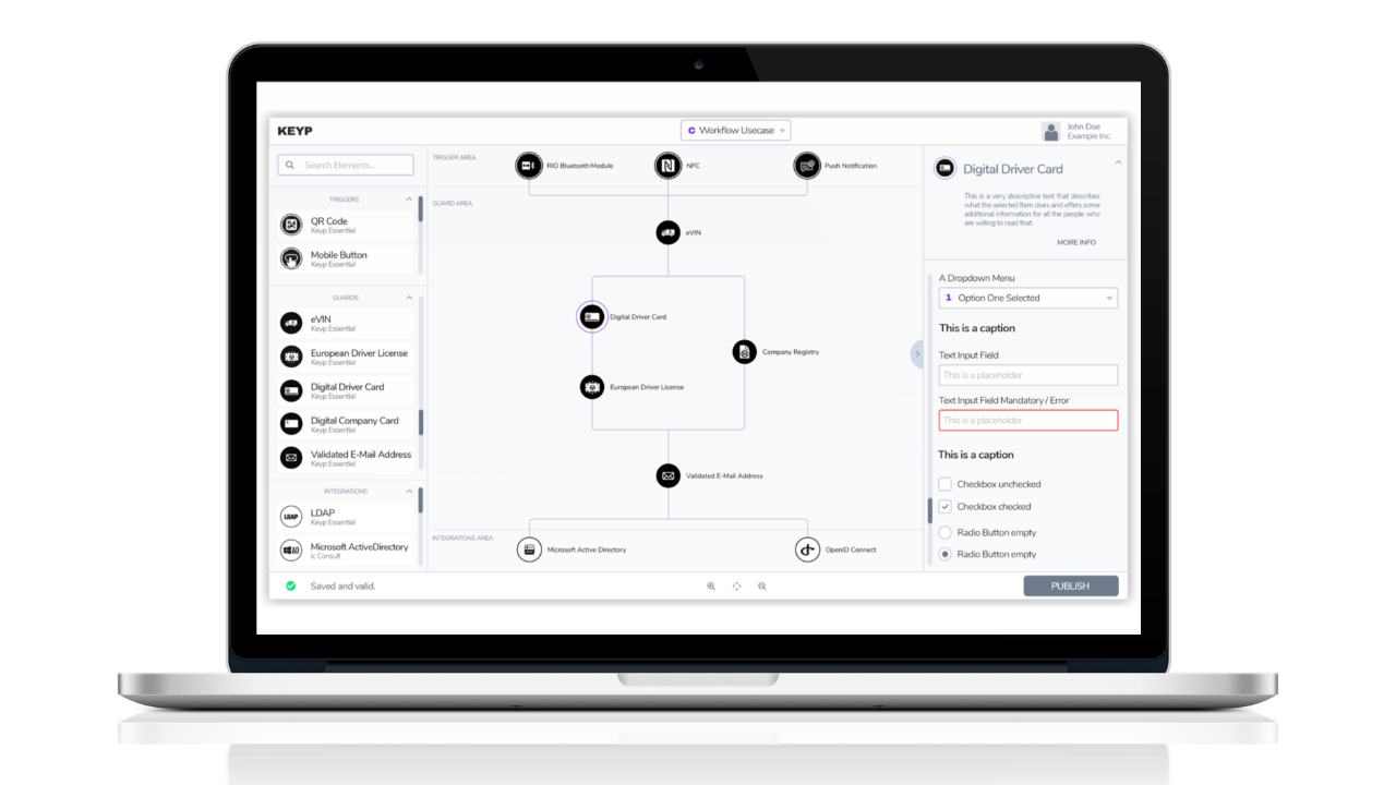 Keyp workflow buider