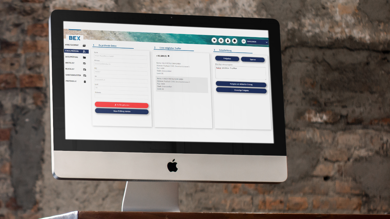 BEX Sanscreen Application