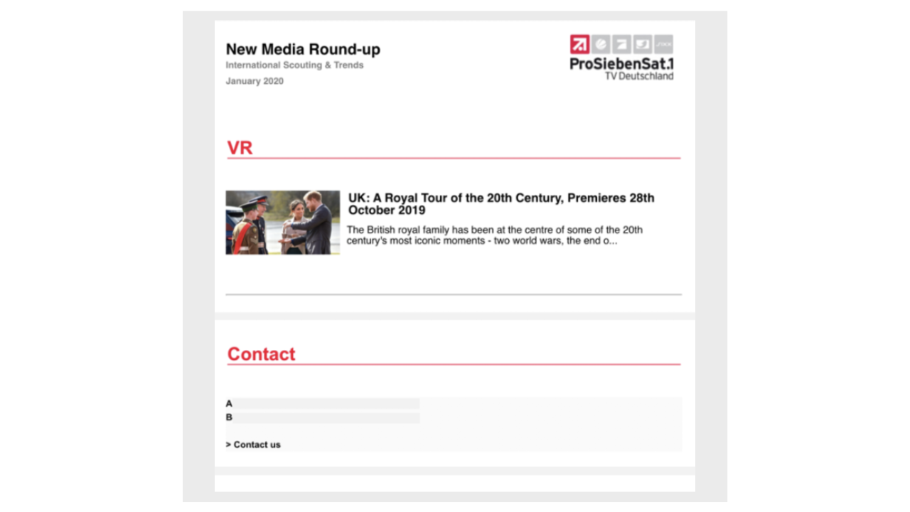 The Newsletter Connection of the 7scout Platform Within the 7scout Platform, it is possible to send out a newsletter with the current news selection