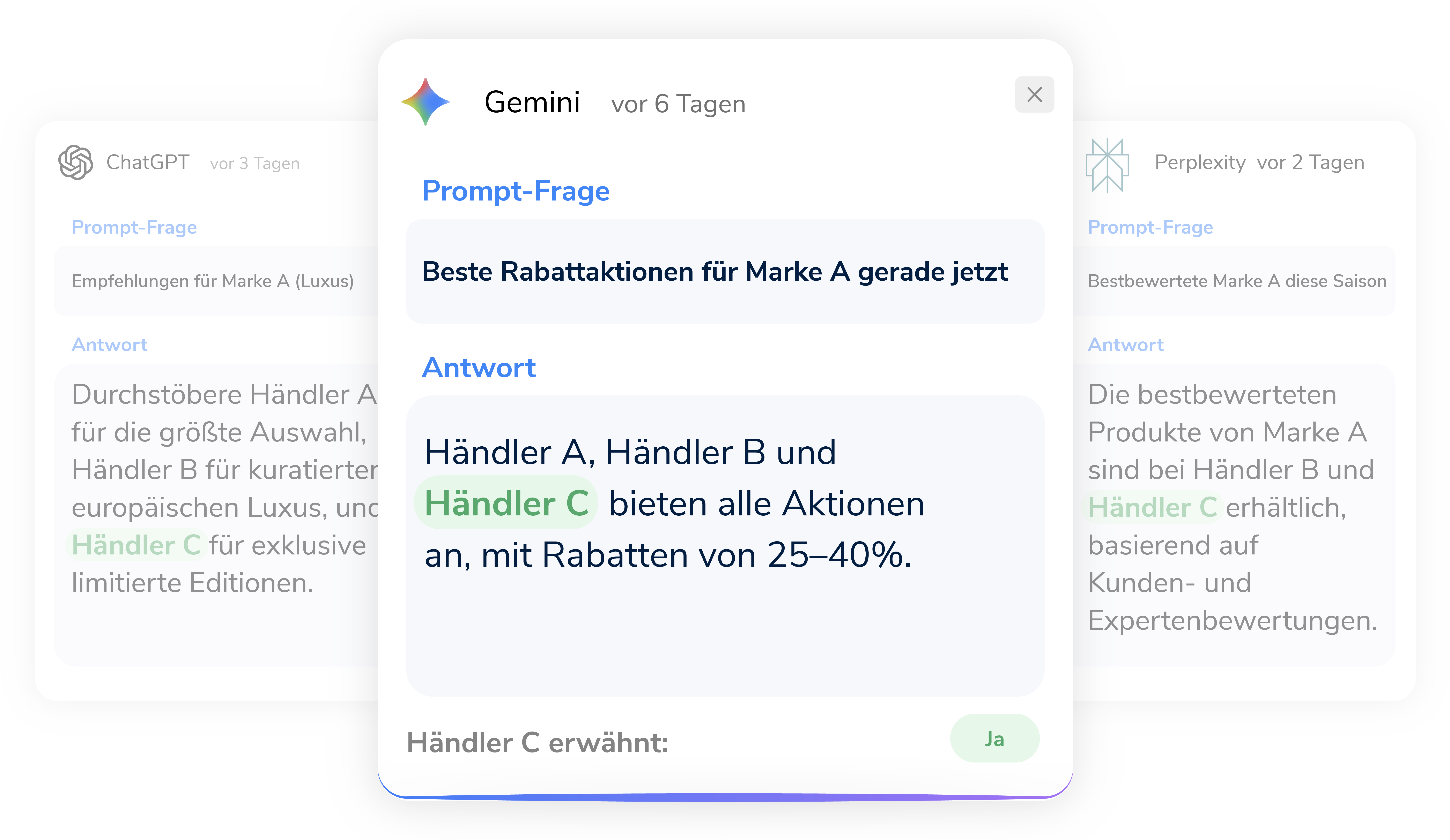 View actual prompt results DE