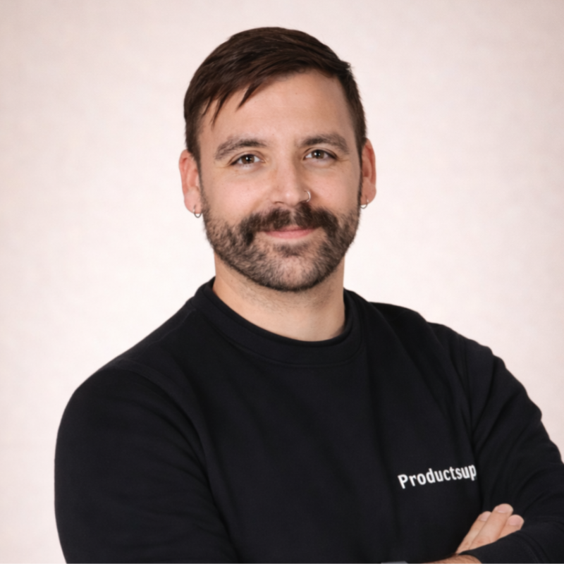 Xacobe Pajares is a Product Manager at Productsup, focused on driving platform innovation and delivering practical solutions for modern commerce teams. He oversees bug management, feature delivery, and agile ceremonies, ensuring development stays aligned with customer needs and business goals.