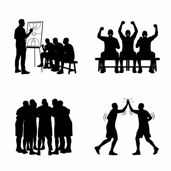 silhouettes-basketball-team-members-coach-600nw-2728746623