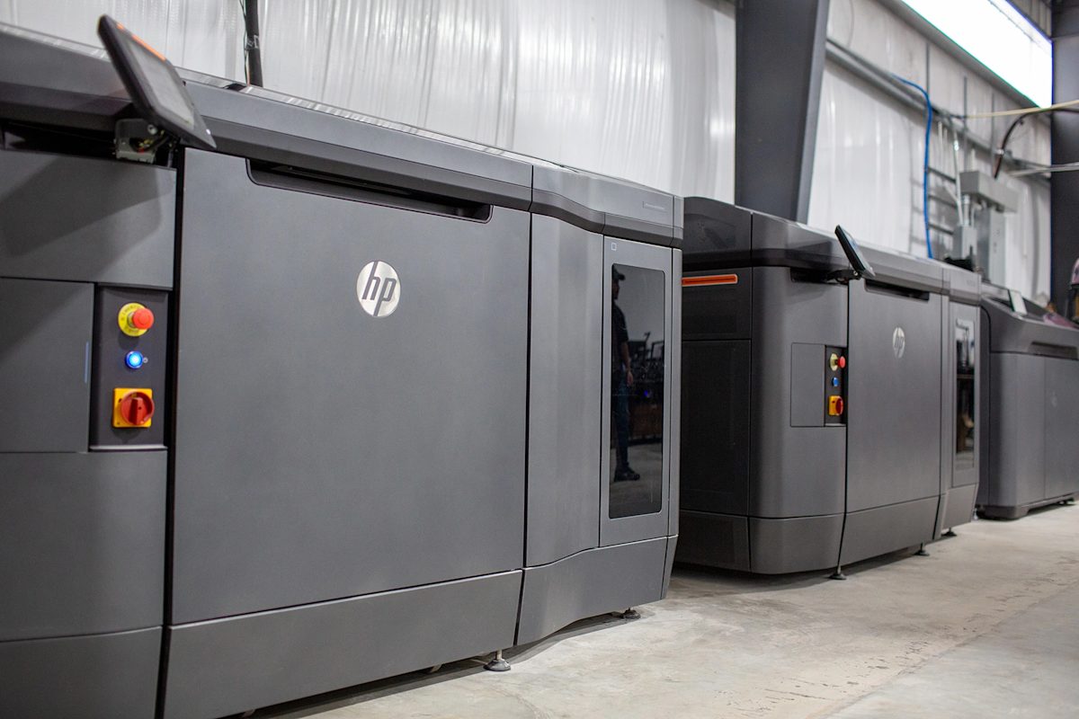 Multi jet fusion printers by HP.