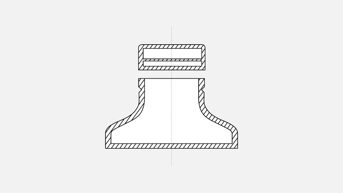 Schematic of an annular snap-fit