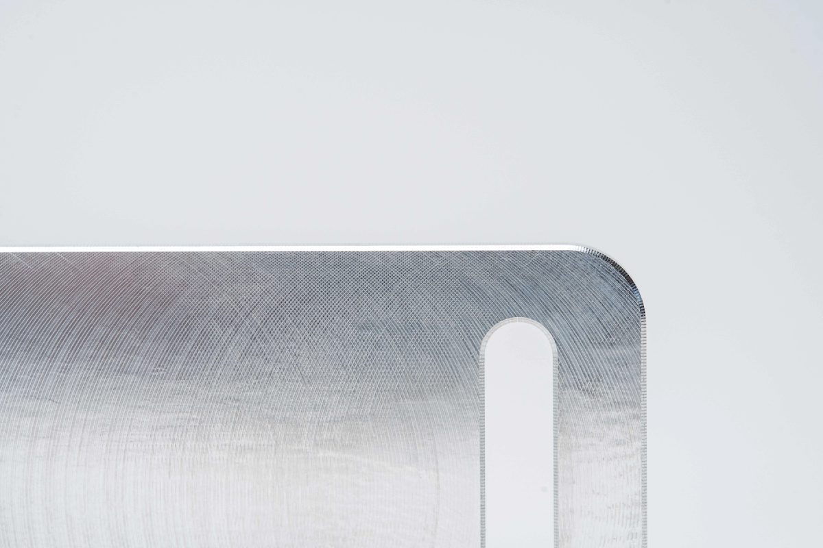 Close up on an example of a fine machined part