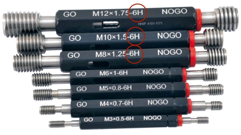 GO-NOGO gauge for internal thread M24 6H