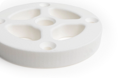 3D printed part in SLS process