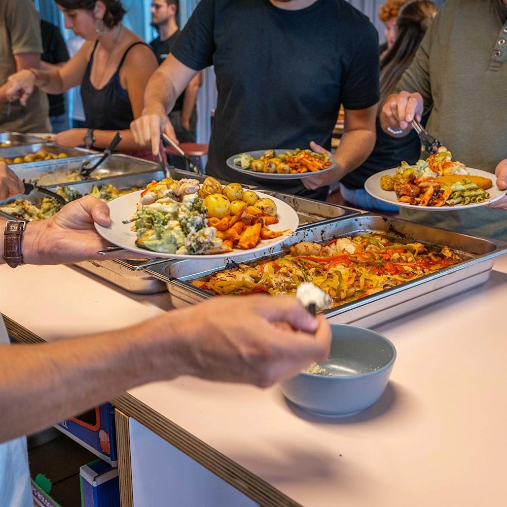 Lunch at the office served by our in-house chef
