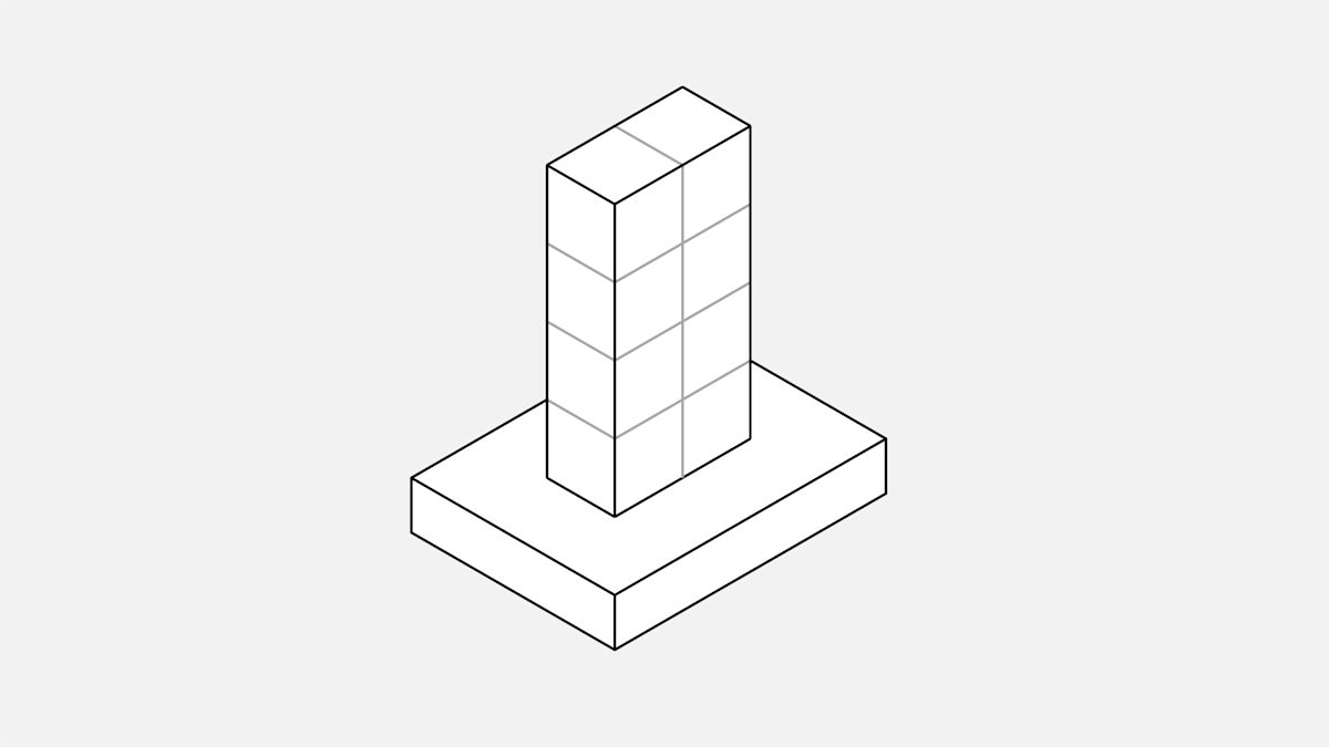 Illustration of a part with a high aspect ratio