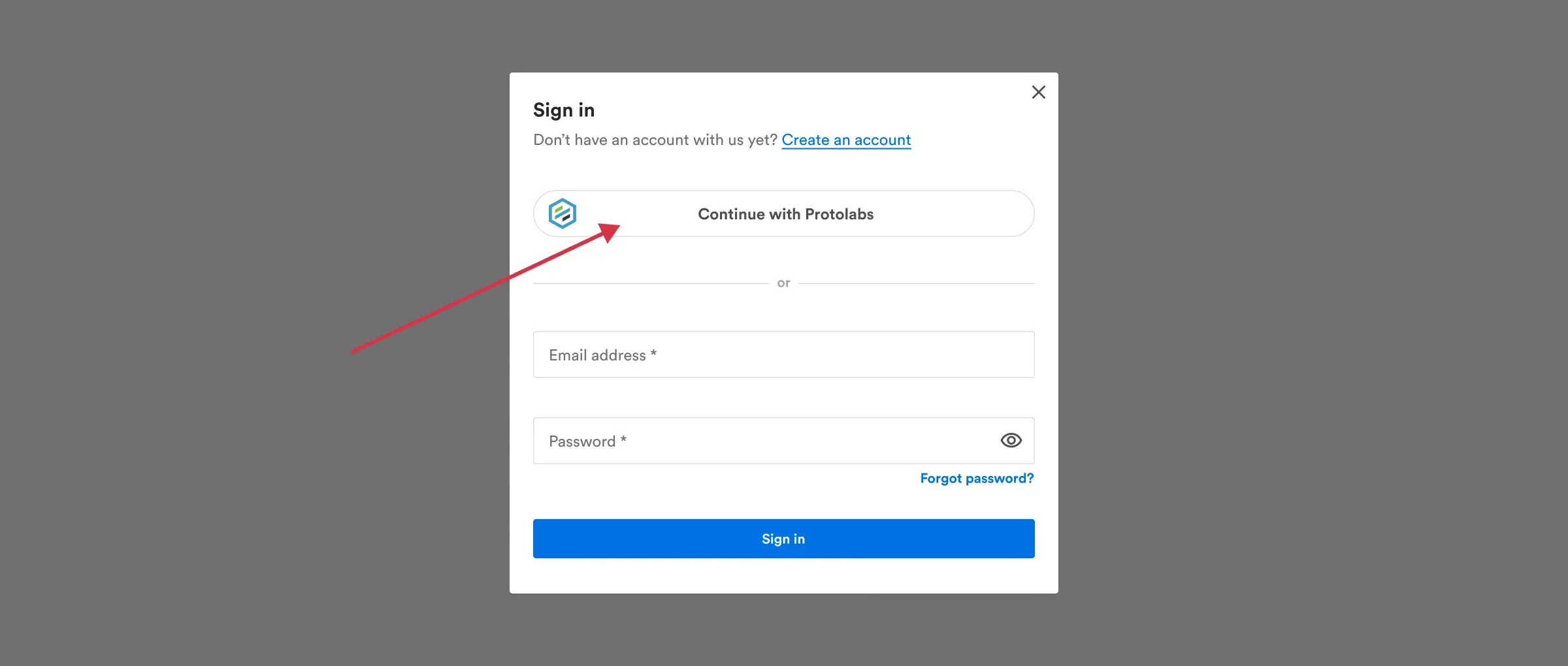 Log In Email Wall Quote Builder Screen