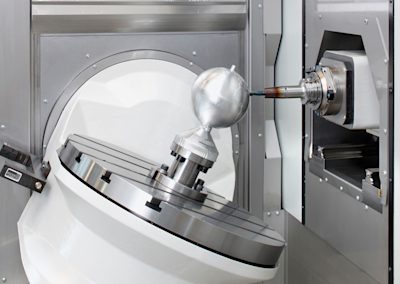 Continuous 5-axis CNC milling center in action