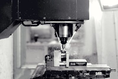 3-axis CNC milling machine in action
