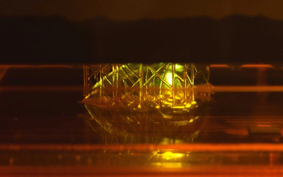 SLA part printed upside down