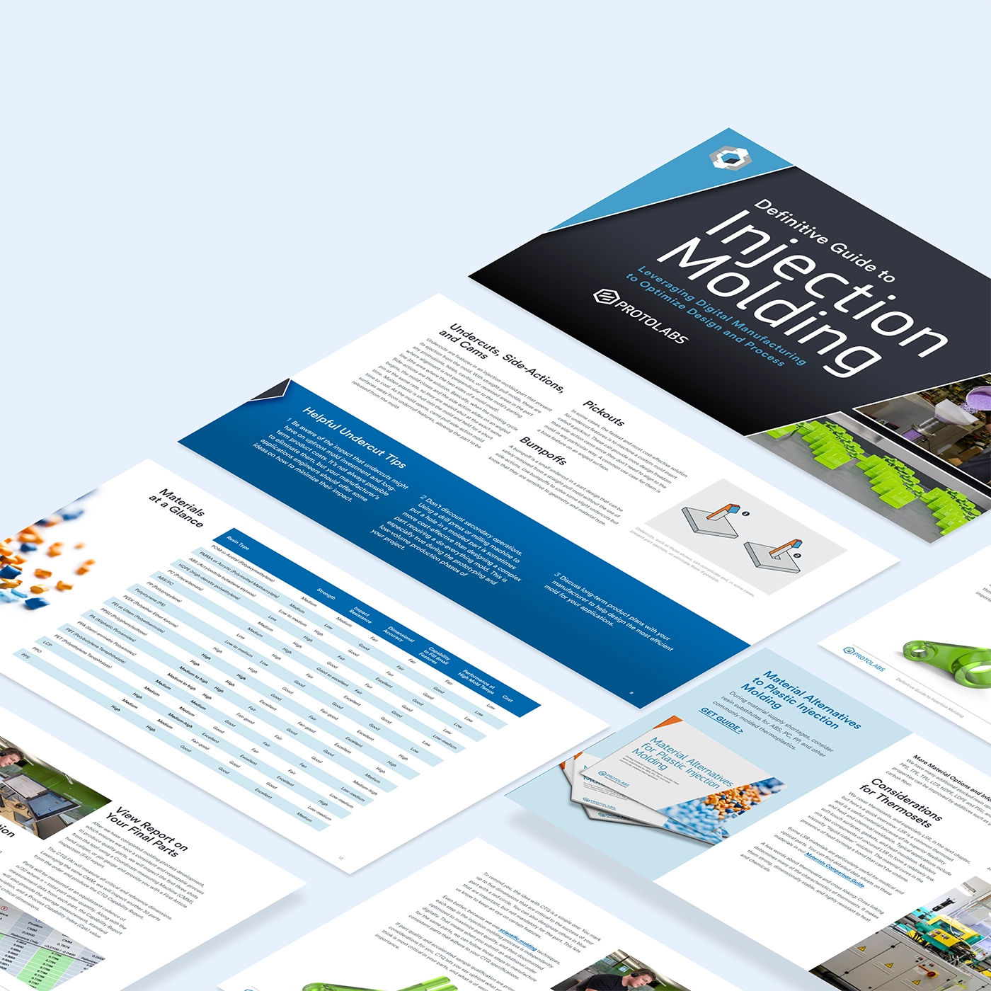 Injection molding guide mockup